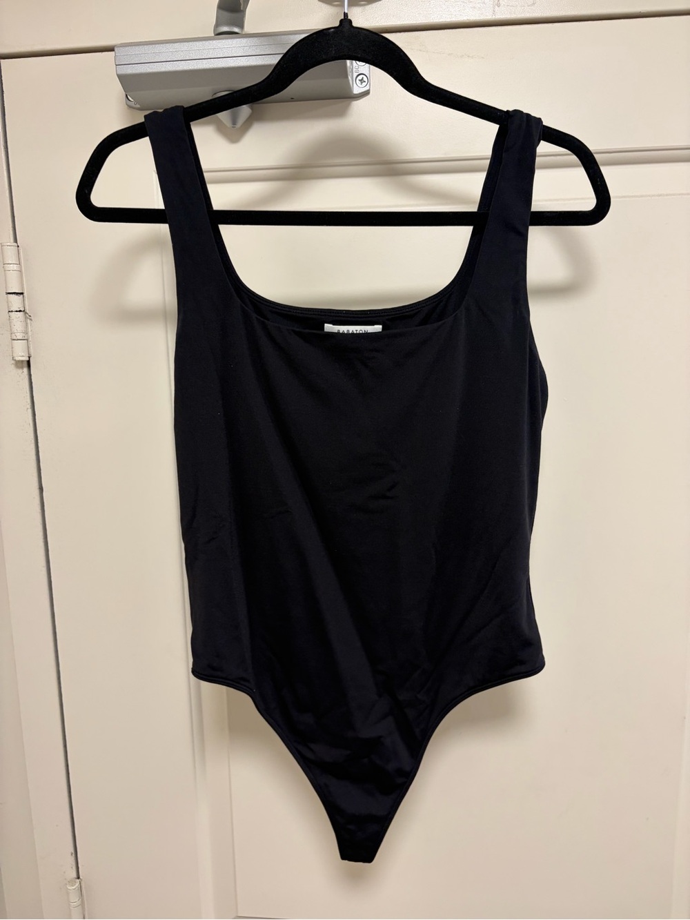 Babaton Black Scoop Neck Bodysuit